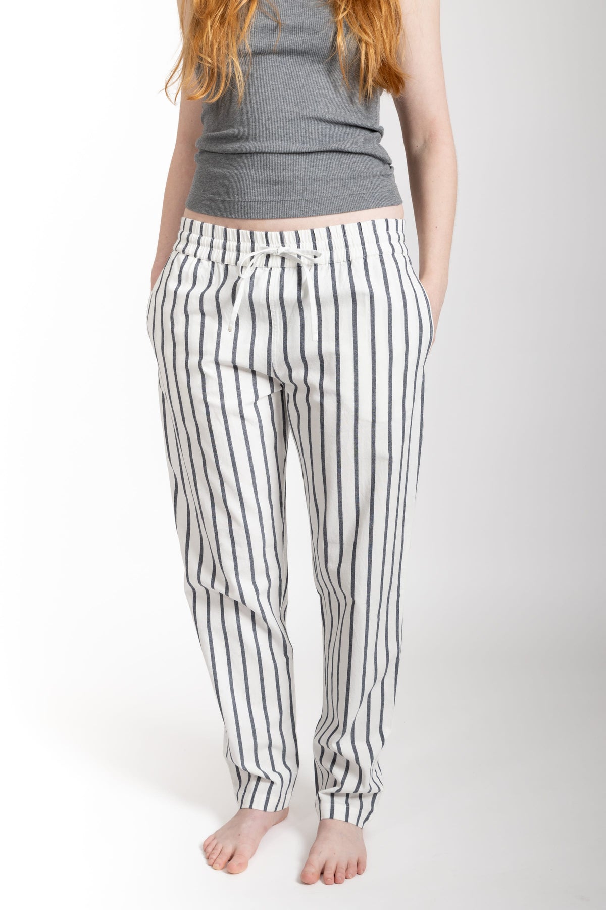 Everyday Pant, Navy Stripe