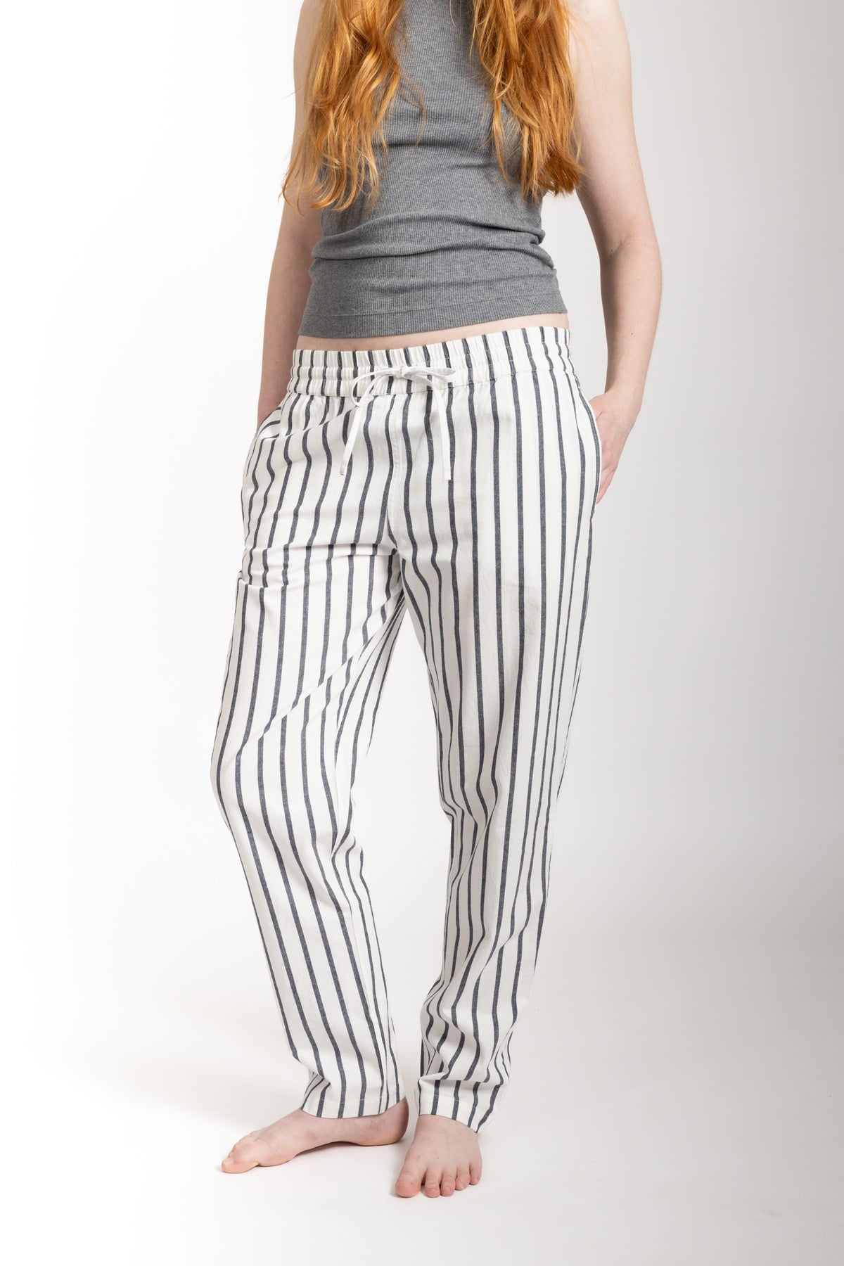 Everyday Pant, Navy Stripe