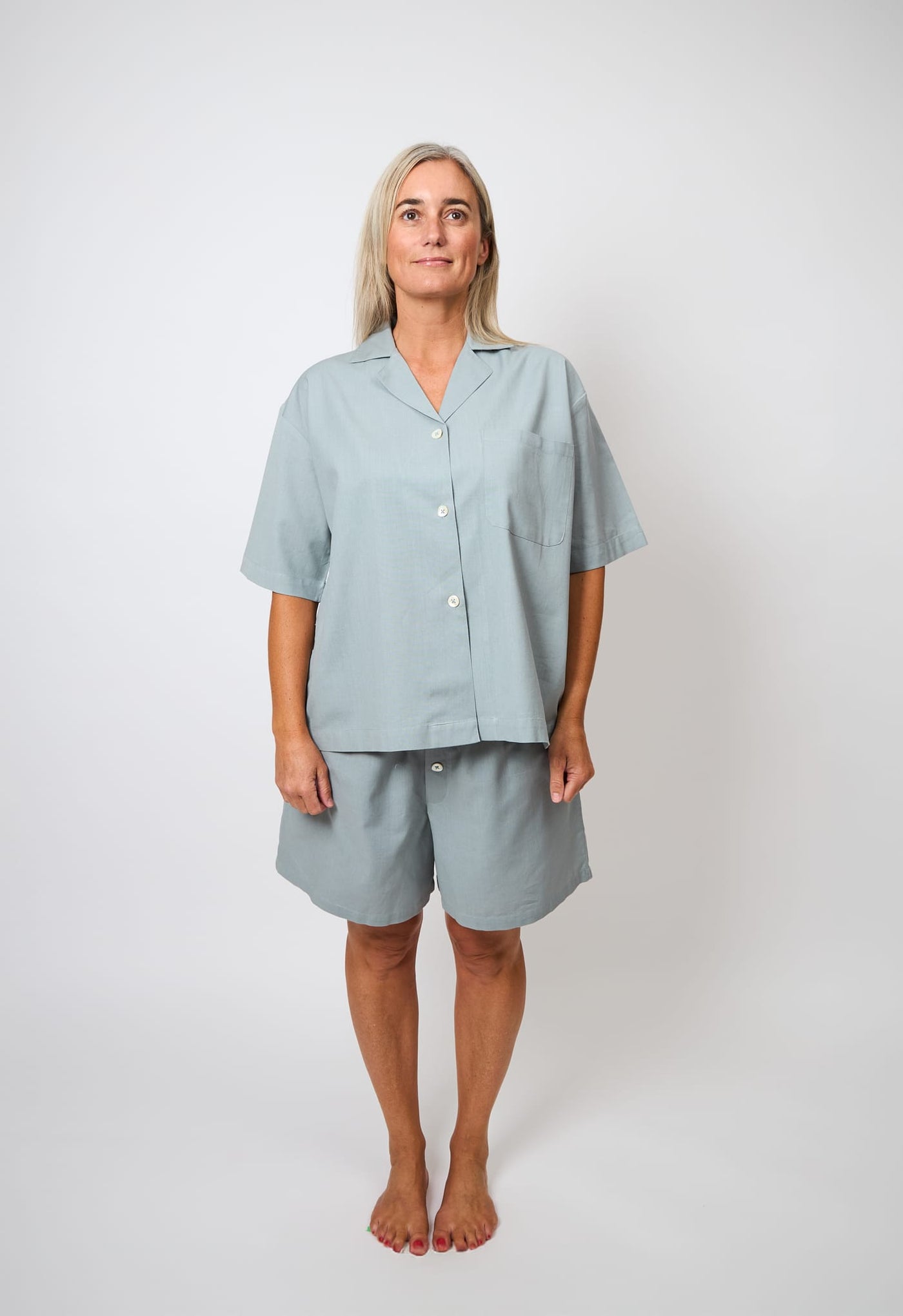 General Sleep Camilla Set in 100% organic cotton in colour Ocean