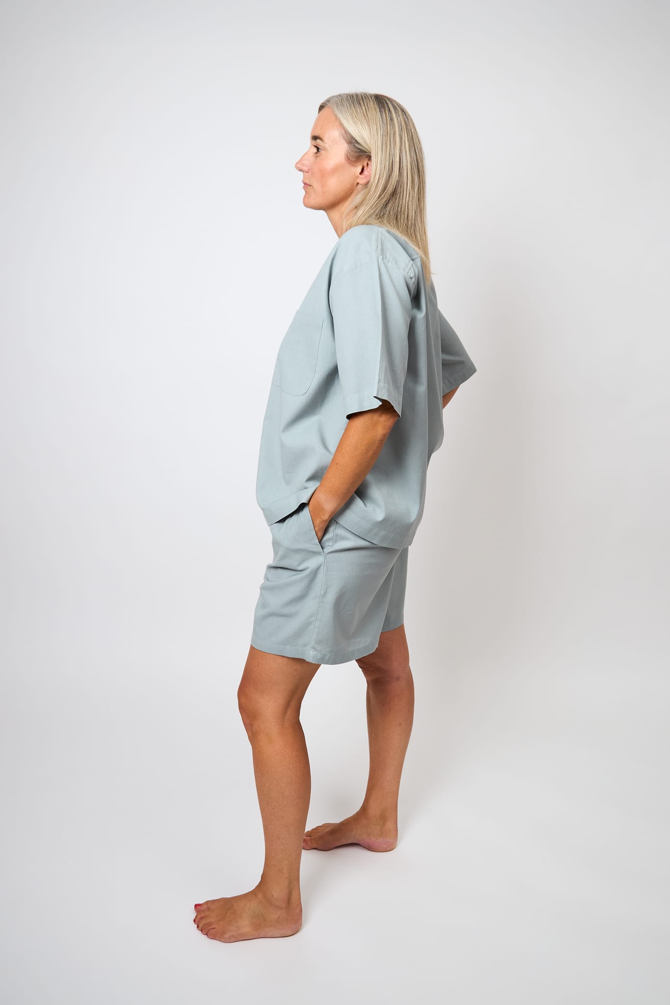 General Sleep Camilla Set in 100% organic cotton in colour Ocean