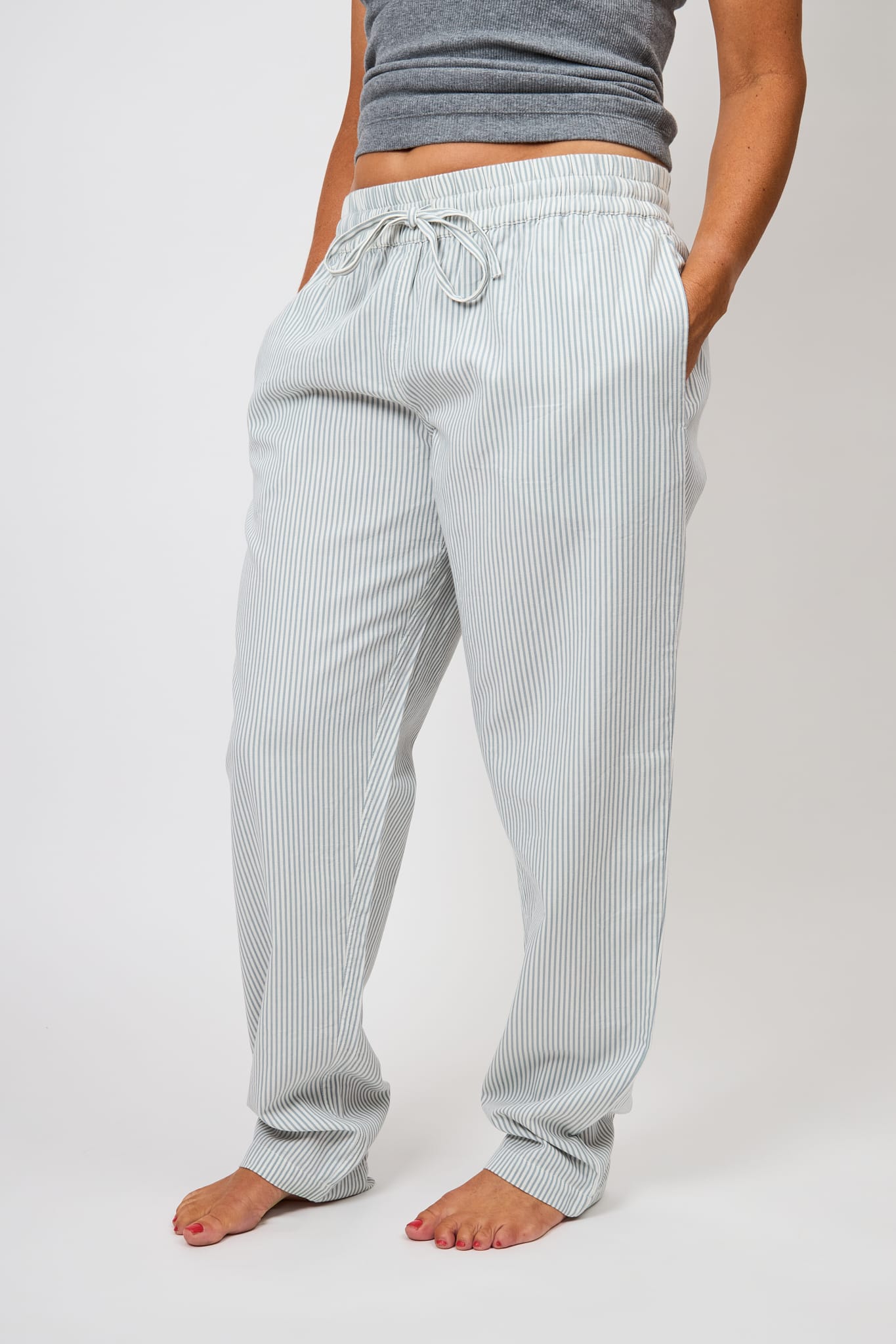 General Sleep Everyday Pant in 100% organic cotton in colour Ocean Stripe