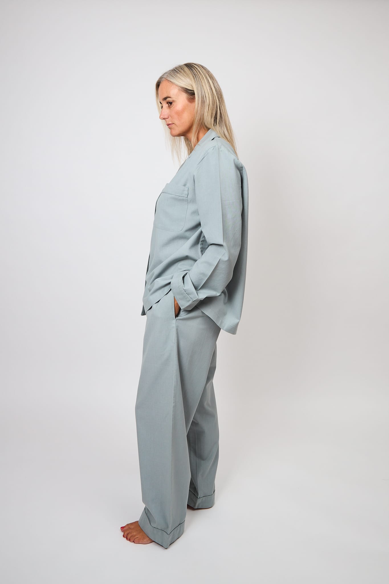 General Sleep Luna Set in 100% organic cotton in colour Ocean