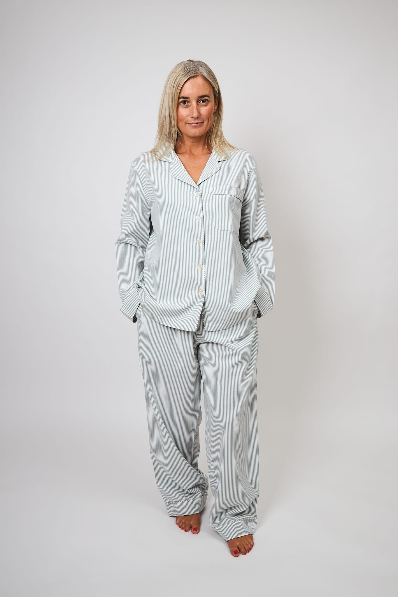 General Sleep Luna Set in 100% organic cotton in colour Ocean Stripe