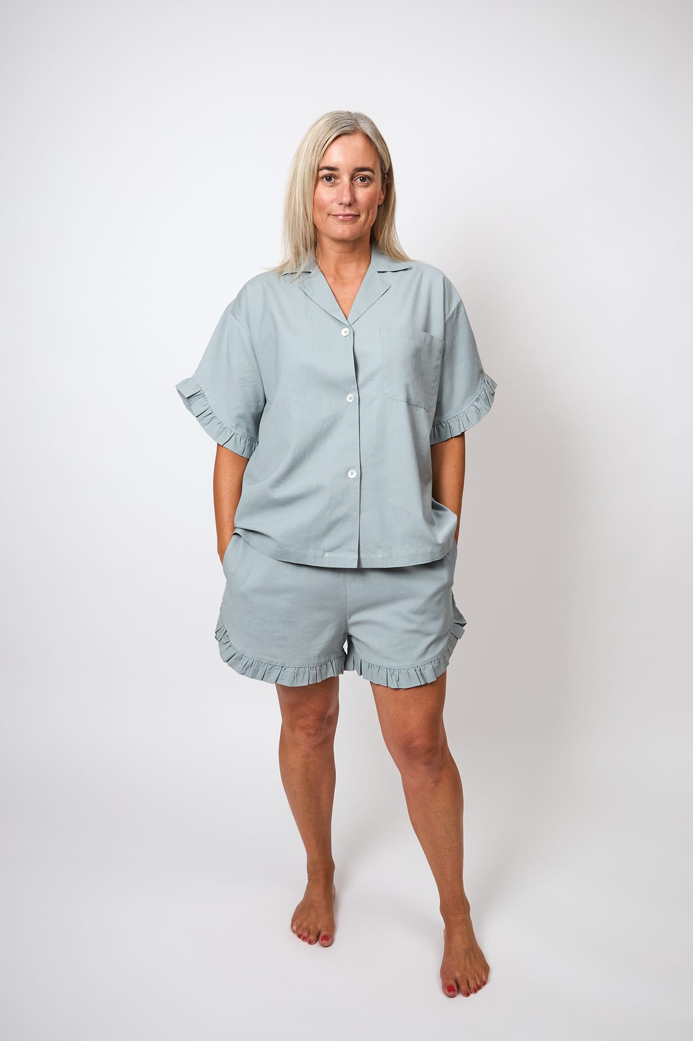 General Sleep Stella Set in 100% organic cotton in colour Ocean