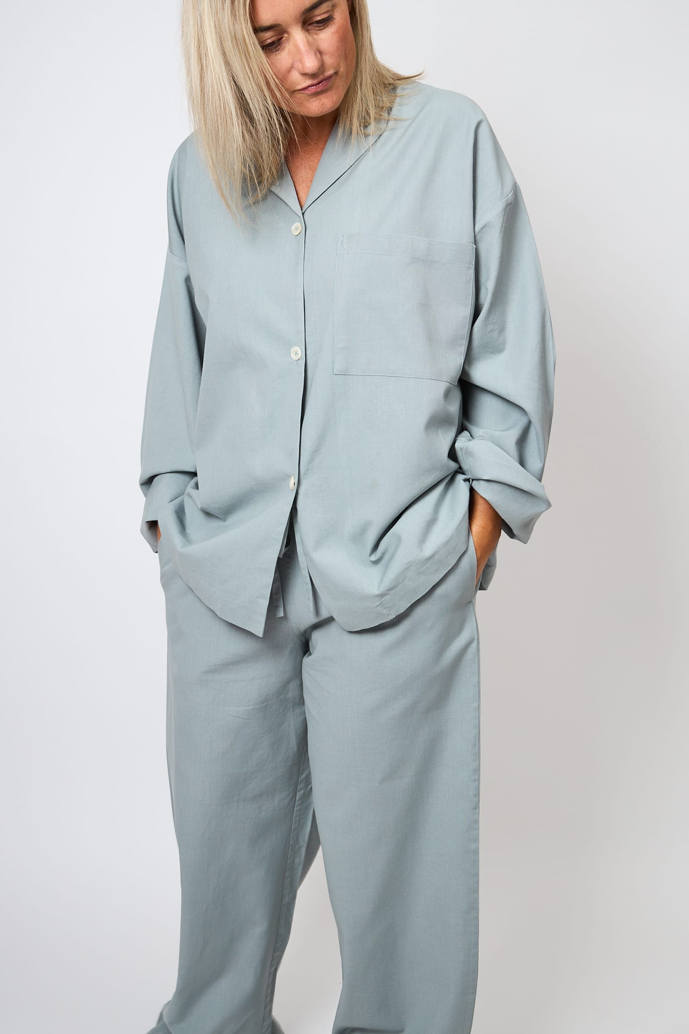 General Sleep Winona Set in 100% organic cotton in colour Ocean